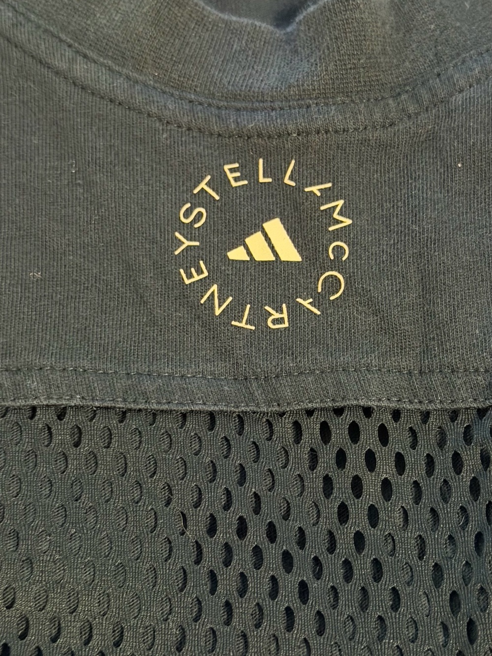 Adidas X Stella McCartney Black Mesh Panel Long-Sleeve Training Top - Picture 3 of 8